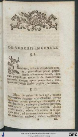 De Venenis In Genere.