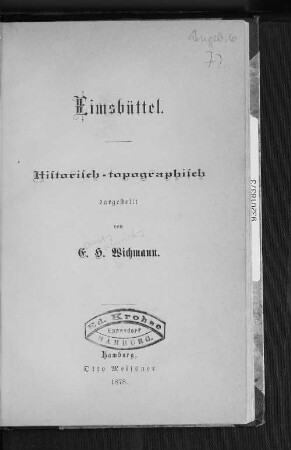 Eimsbüttel : Historisch-topographisch dargestellt