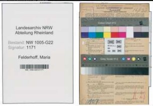 Entnazifizierung Maria Felderhoff , geb. 20.05.1890 (Gastwirtin)