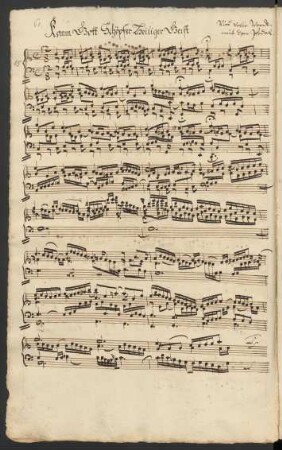 Komm Gott Schöpfer heil'ger Geist; org; G-Dur; BWV 667