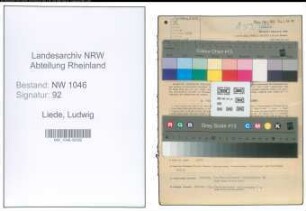 Entnazifizierung Ludwig Liede , geb. 01.10.1892 (Lehrer)