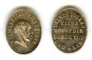 Medaille auf den Tod Wilhelm I.