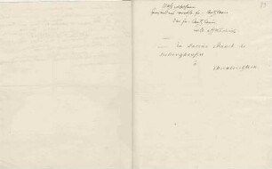 Anrede der Baronin Münch-Bellinghausen von Karoline Luises Hand.