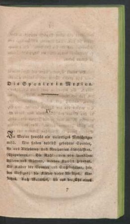 IV. Die Spanier in Mexico.