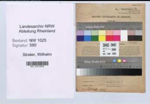 Entnazifizierung Wilhelm Strater , geb. 11.11.1891 (Baecker)