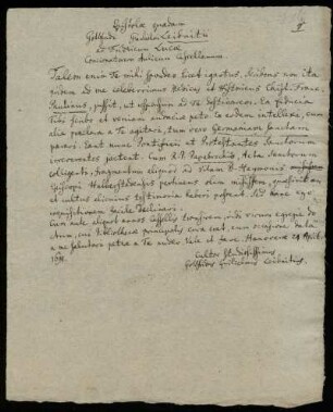 Brief von Gottfried Wilhelm Leibniz an Friedrich Lucae