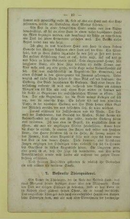 7. Bestrafte Thierquälerei