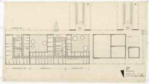 Chemische Institute der Universität Köln: Physikalische Chemie und Gärung, Grundriss Erdgeschoss, 1:200