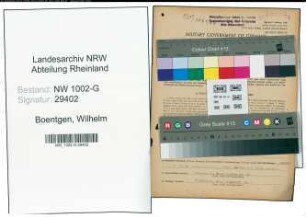 Entnazifizierung Wilhelm Boentgen, geb. 12.08.1896 (Kunsthaendler)