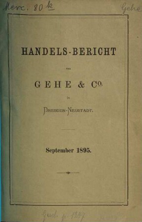 Handelsbericht. 1895,9