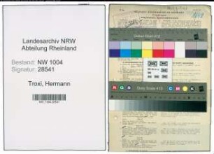 Entnazifizierung Hermann Troxi , geb. 21.11.1910 (Schlosser)