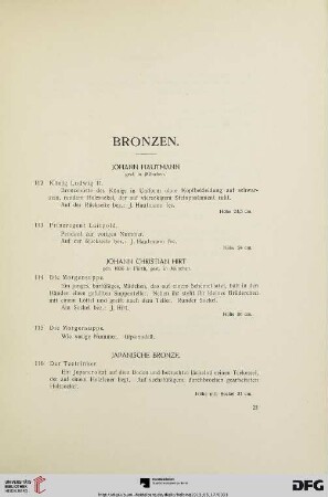Bronzen (Nr. 112-125)