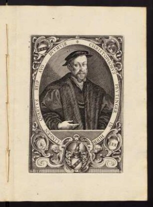 Christophorus Peutinger in Hirblingen Quartus Reip Aug Duumvir