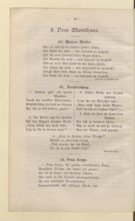 II. Vom Elternhaus