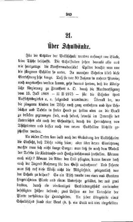 Über Schulbänke
