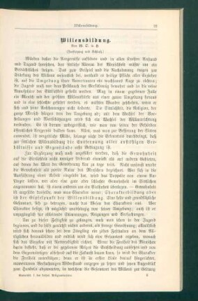 Willensbildung : (Fortsetzung und Schluß)
