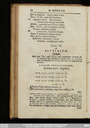 Ode VI. ad Septimium.
