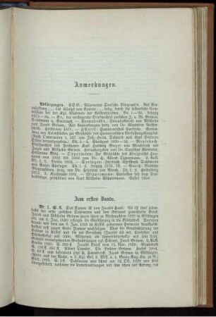 Anmerkungen zum ersten Bande