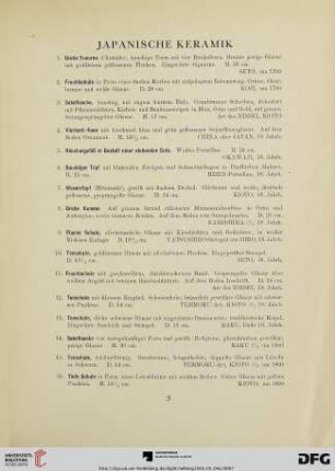 Japanische Keramik (Nr. 1-22)