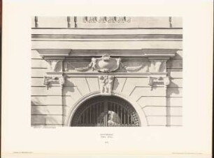 Rudolf Virchow-Krankenhaus, Berlin: Detail Portal Hauptgebäude (aus: Neubauten der Stadt Berlin, Bd. VI, 1907)