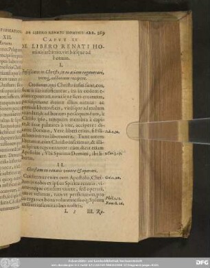 Caput XX De Libero Renati Hominis arbitrio, viribusque ad bonum.