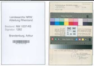 Entnazifizierung Arthur Brandenburg , geb. 02.03.1898 (Lehrer)