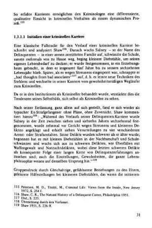 1.3.1.1 Initialien einer kriminellen Karriere