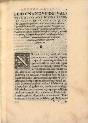 Censura generalis contra errores, quibus recentes haeretici sacram Scripturam asperserunt