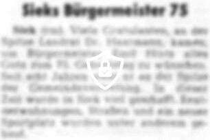 Sieks Bürgermeister 75
