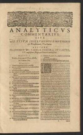 Caput I. Verbo, Em nome de Deos, id est, In Nomine Dei