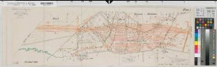 Bottrop (Bottrop) Kirchhellen (Bottrop) Grubenanschlußbahn der Schachtanlage Rhein II und Nordlicht Blatt 5 Flur 21,22 - Schachtanlage Nordlicht 1921 1 : 2500 33 x 104 farb. Einzeichnung in Pause Gewerkschaften Rhein II und Nordlicht Regierung Münster Nr. 3655