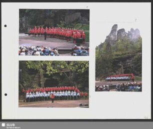 Auftritt des Sächsischen Bergsteigerchores auf der Felsenbühne Rathen (Bilder 1 und 2) : Dirigent: Axel Langmann