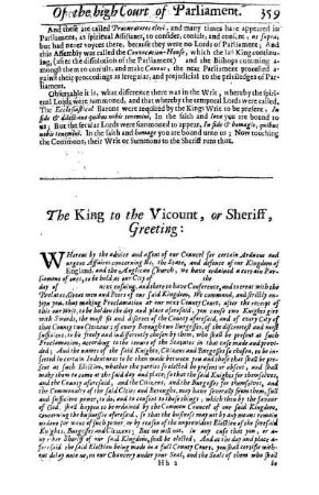 The King to the Vicount, or Sheriff, Greeting: