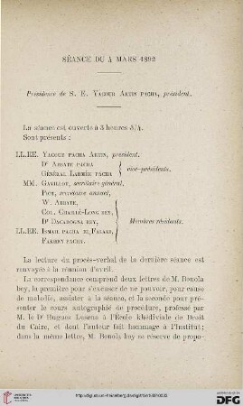 Séance du 4 mars 1892