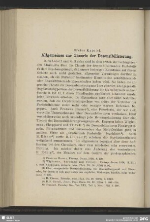 Erstes Kapitel - Allgemeines zur Theorie der Desensibilisierung