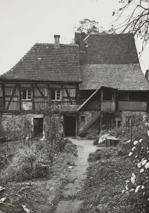 Dresden-Loschwitz, Alte Bergvilla, früher: "Villa Fallnichtein" oder "Lehmanns Lob", Ansicht der Rückseite