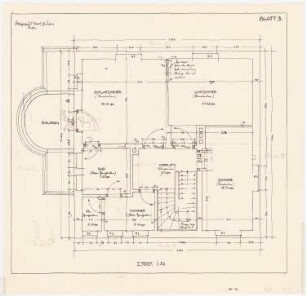 Wohnhaus Hauser, Solln: Grundriss OG 1:50