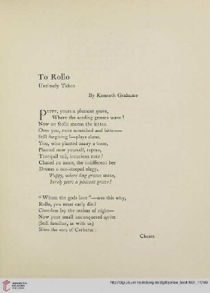 To Rollo: Untimely Taken