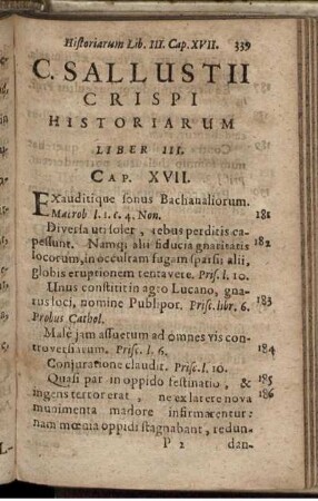 C. Sallustii Crispi Historiarum Liber III