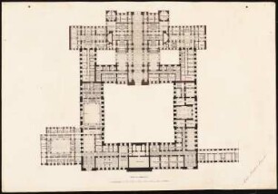 Schloss Christiansborg, Kopenhagen Wiederaufbau: Grundriss unterste Mezzanin