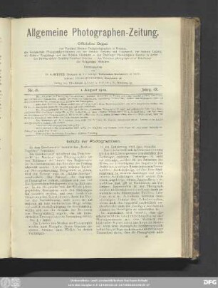 Nr. 18. 1. August 1902. Jahrg. IX.