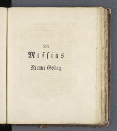 Der Messias Neunter Gesang.