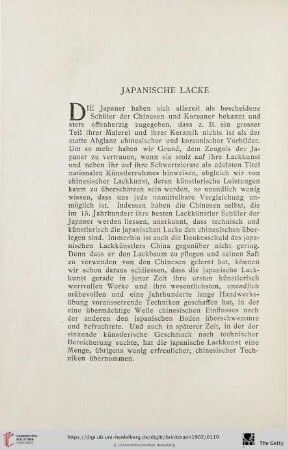 Japanische Lacke