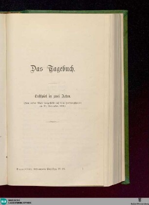 4: Das Tagebuch. Der Vater. Der Selbstquäler