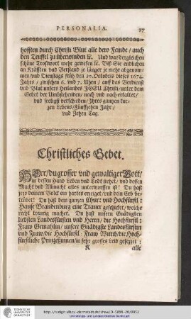 Christliches Gebet.
