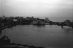 Constanta: Blick vom Getreidespeicher auf Hafenbecken und Stadt