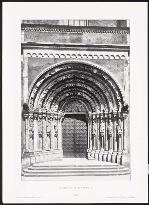 Freiberger Dom: Ansicht Portal (aus: Moderne Neubauten, 4.Jg., 1898ff, hrsg. W. Kick)