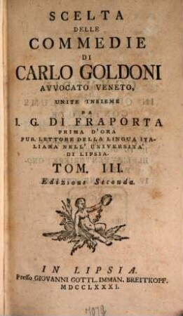 Scelta Delle Commedie Di Carlo Goldoni Avvocato Veneto, 3