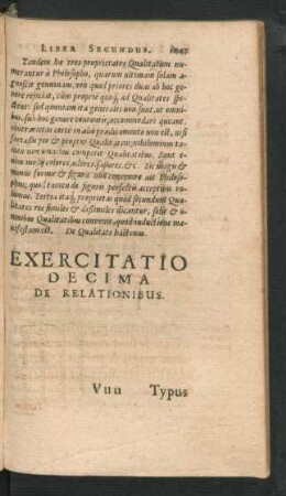 Exercitatio Decima. De Relationibus.
