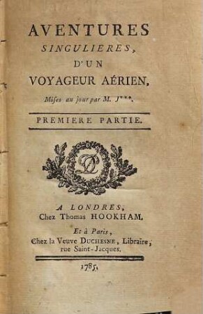 Aventures Singulières D'Un Voyageur Aérien, 1